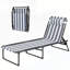 Chaise longue d'extérieur réglable avec filet respirant, portable et légère pour la détente à la plage et à la piscine.