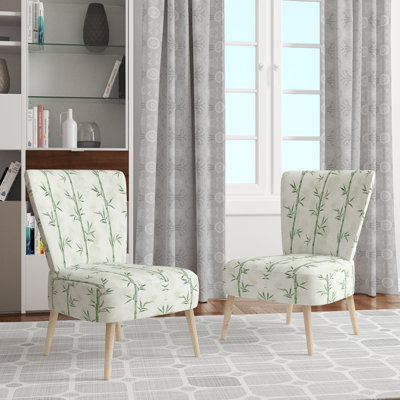 Chaise d'appoint Floral - Chaise d'appoint en bambou vert