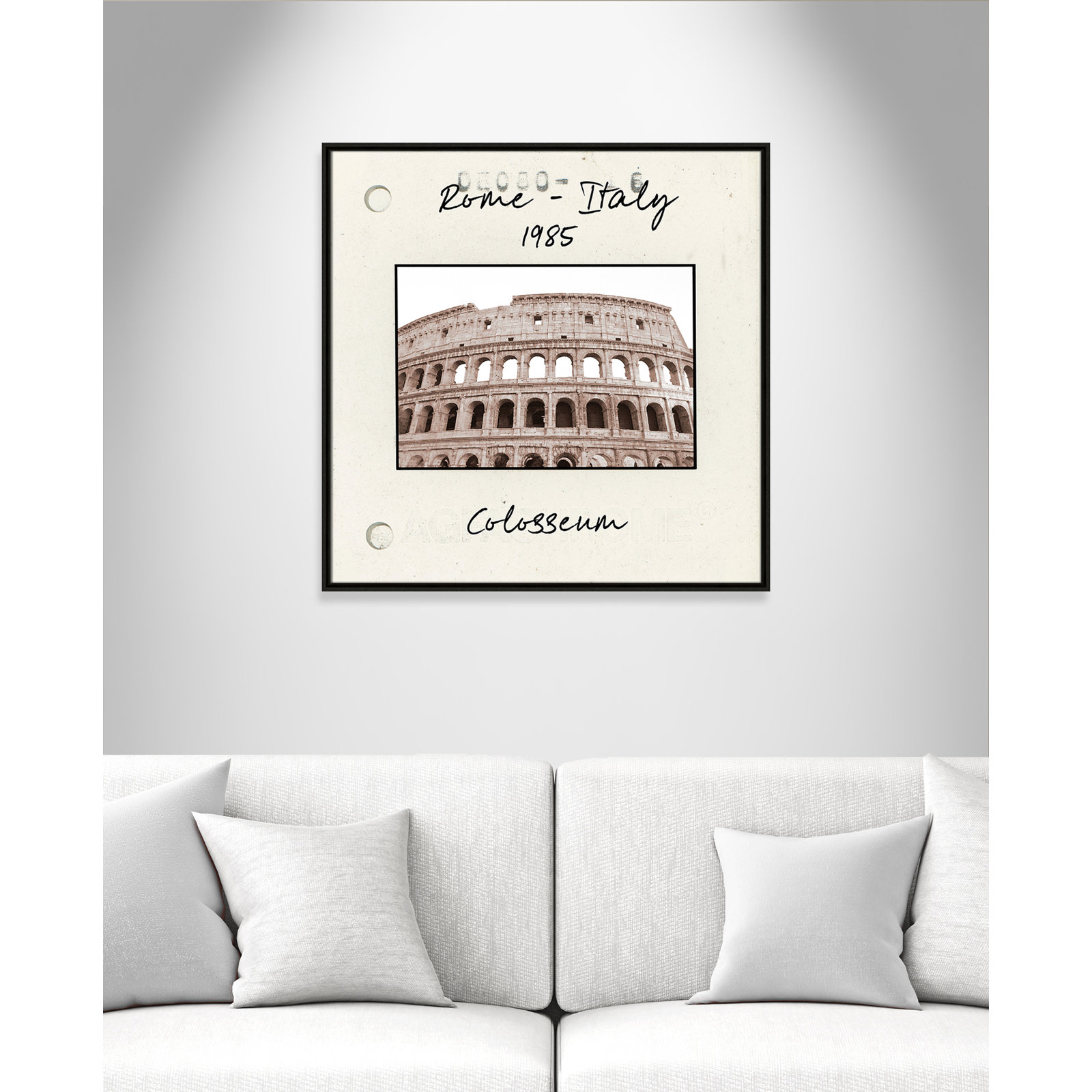 Rome, Italy - Colosseum Print by Natalie Carpentieri, Espresso Floater Framed Canvas, 31.5" H x 31.5" W x 2" D