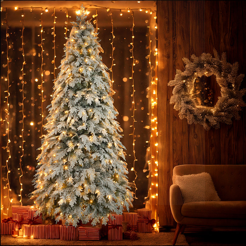 Arbre de Noël artificiel avec 400 lumières DEL et 1 200 branches pliables