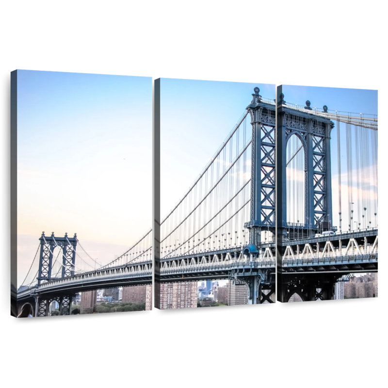 Lilie Bridge In Manhattan, 48" H x 74" W