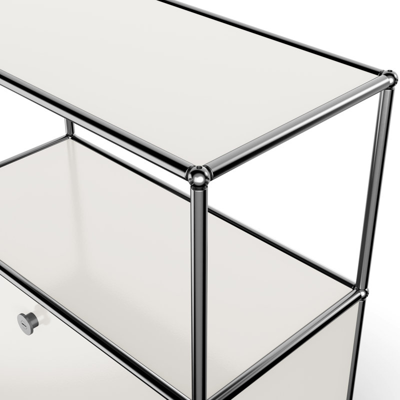 Lateafa 59.05'' Wide 2 - Shelf Storage Cabinet, White