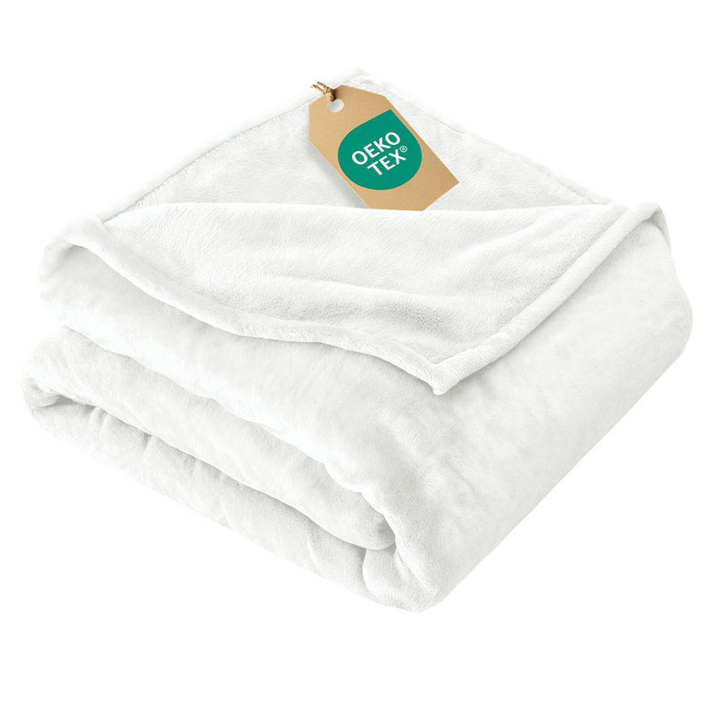 Cgk Linens Soft 300gsm Fleece Blanket - Luxury Throw Blanket - Lightweight for Couch, Bed, Chair - Thick, Warm and Breathable - All Season Cozy Fuzzy, Anti-Static Microplush Bedding