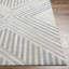 Tapis gris / beige en cuir tissé à plat à motif géométrique Asbey-77310568