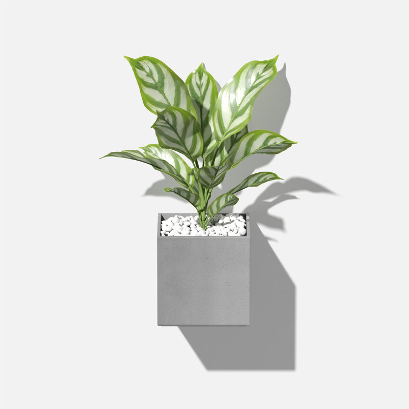 Geo Series Cube Hanging Planter, Gray, Set Of 1