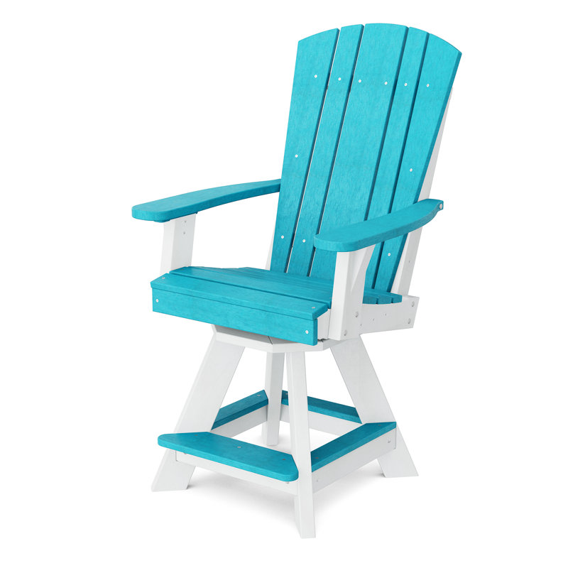 Chaise pivotante Heritage, Bleu Aruba / blanc