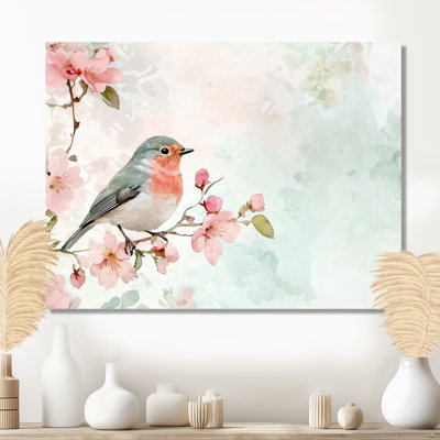 Bird Robin Song In The Garden II - Animals Metal Wall Decor, Bird Metal Print