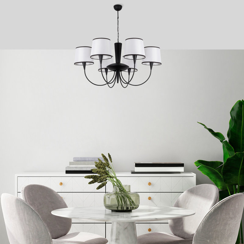 Emmie-Rose 6 - Light Waggon Wheel Chandelier, 90cm H x 90cm W x 85cm D