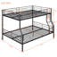 Lit double superposé au-dessus de grand lit double en métal-392649075