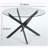 35.43" Glass Round Dining Table with Metal Legs-937135825-937135839