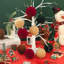 Ensemble de 44 décorations de Noël en forme de boule d'elfe rouge et vert - Décorations d'arbre de Noël scintillantes incassables pour les fêtes
