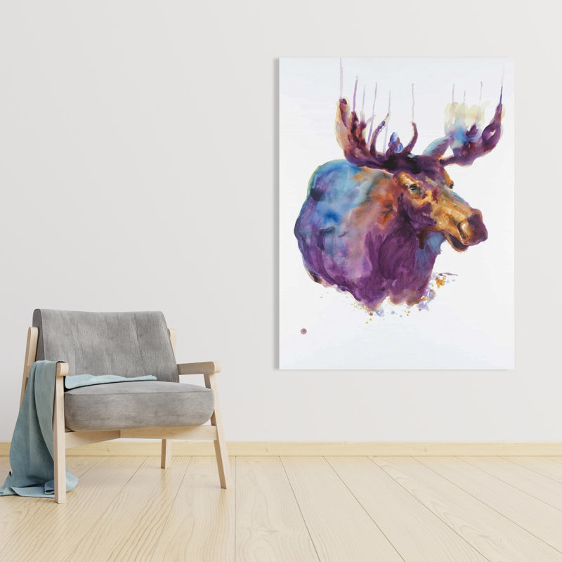 Abstrait orignal - Toile de faune rustique pour la décoration intérieure, H 48 po x l 36 po