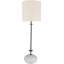 Lampe de buffet en métal et pierre H 32 po avec abat-jour tambour en lin Ryelan