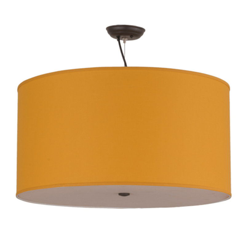 Cilindro 4 - Light Chandelier, 19" H x 27" W x 27" D, Vintage Gold Textrene