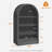 Small Black Bookcase Arched Bookshelf