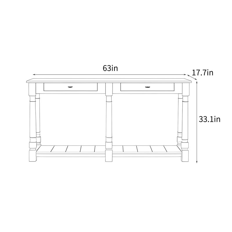 American style retro console table