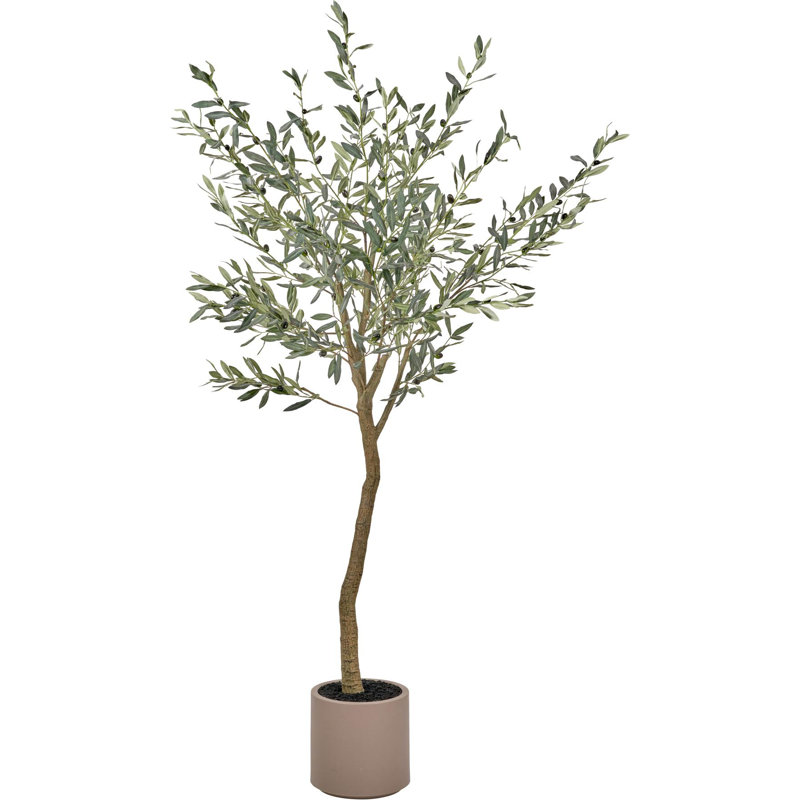 210cm Faux Tree in Cement Pot