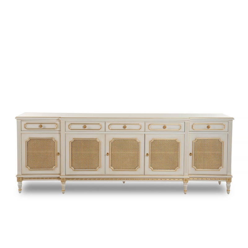 French Cane Door Sideboard