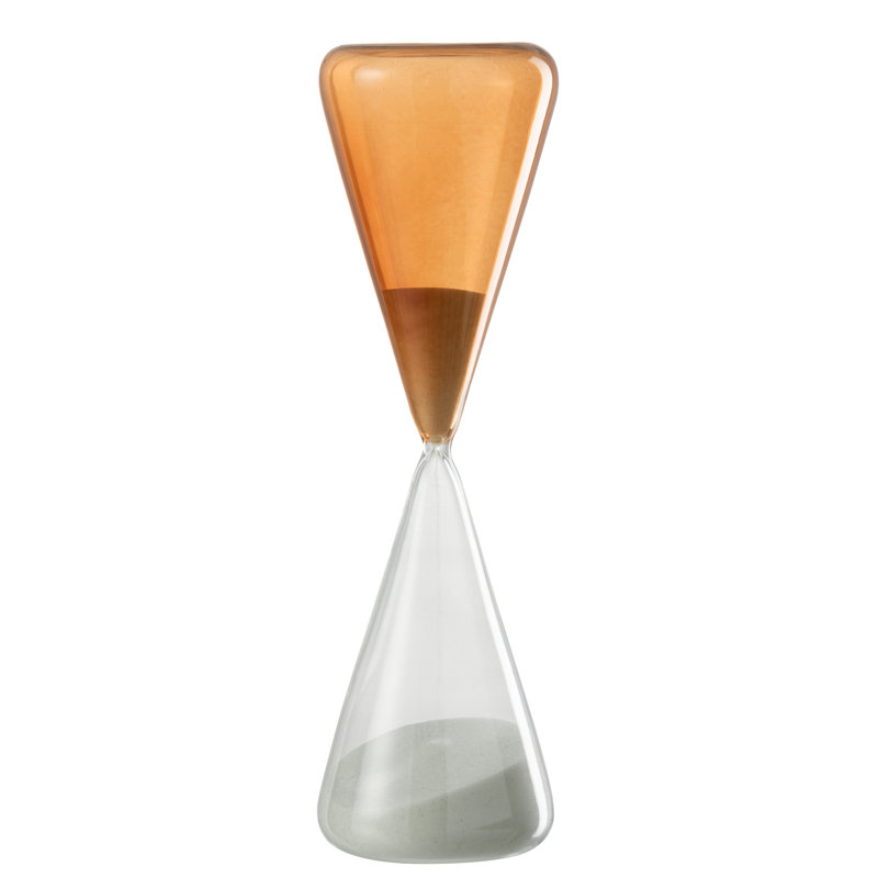 Hankison Glass Abstract Hourglass Decorative Object
