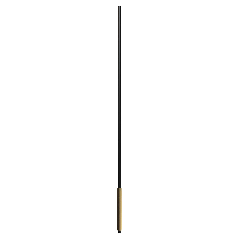 Balustre rond en fer noir avec accent doré de 8 à 43 po de longueur totale