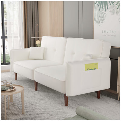 Upholstered 75'' Reclining Sleeper Sofa