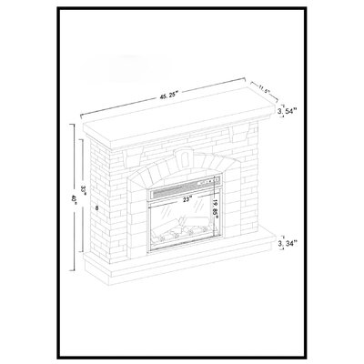 Steelside™ Troy 45'' W Electric Fireplace & Reviews | Wayfair