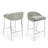 Modern&Simple Design Counter Stools Set of 2 – Upholstered Seats, Chrome-Finished Base for Kitchen Island or Breakfast Nook-1281209931