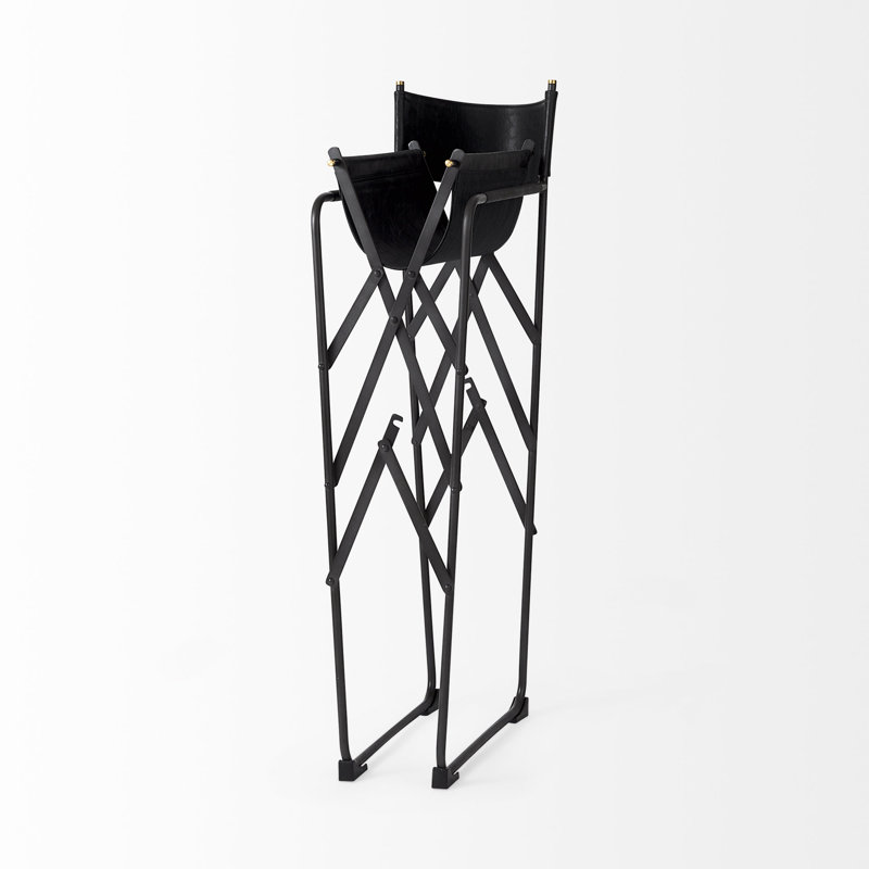 Tabouret de bar et de comptoir Sambac, Noir, Tabouret de bar (siège d'une hauteur de 30,5 po)