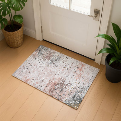 Tapis abstrait lavable à la machine Premium Premium Ansley