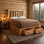 Commode en pied de lit en cèdre pour lit plateforme - deux tiroirs - simple - naturel