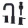 8 In. Bathroom Basin Faucet With Drain Kit In Brushed Nicekl