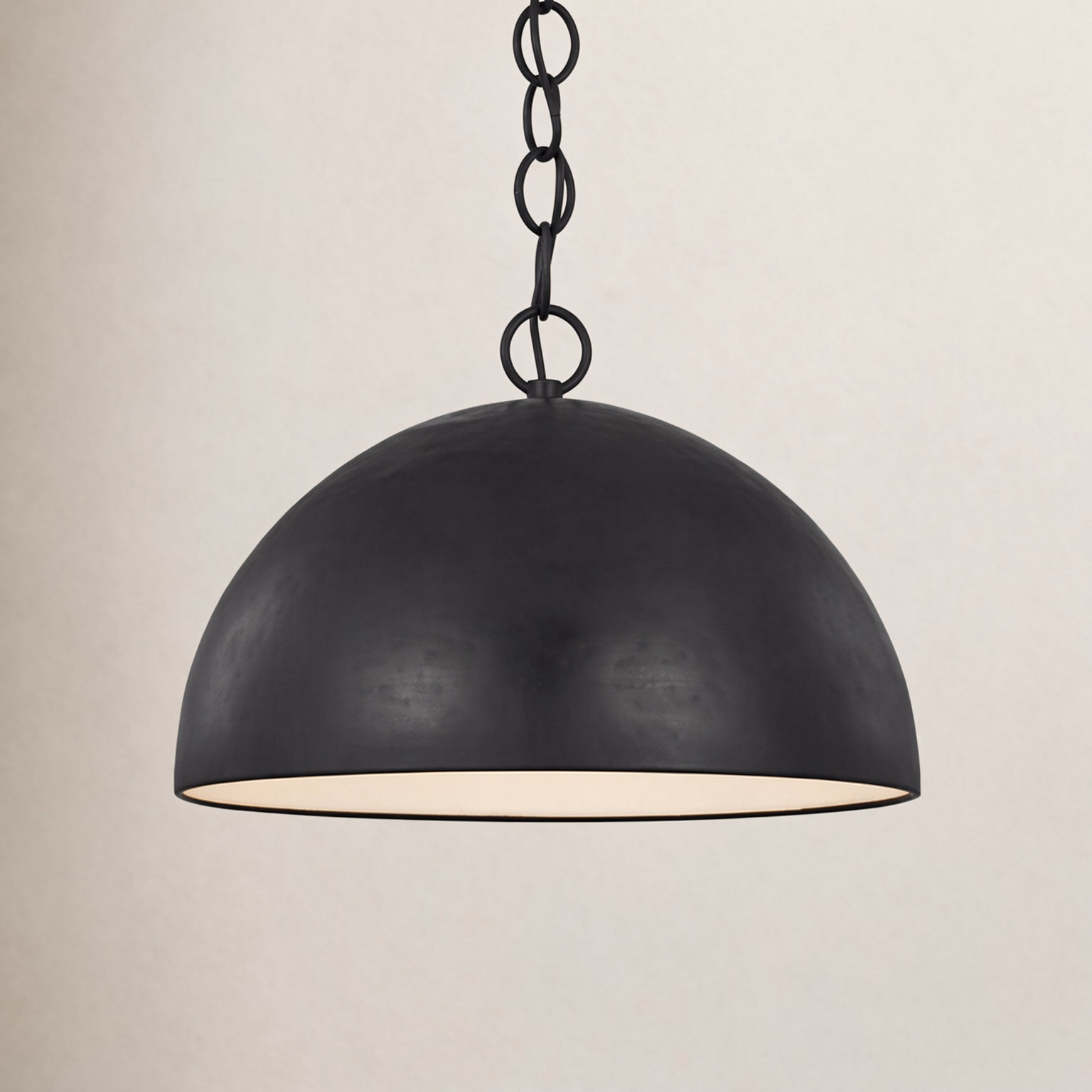 Tarver Single Light Metal Dimmable Pendant, Aged Iron
