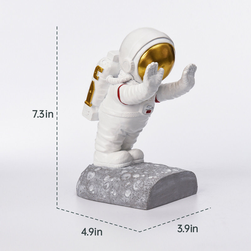 Pushing Astronauts Decorative Bookend Holders