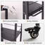 Chariot de rangement roulant à 5 niveaux avec panneau perforé double face - Une armoire utilitaire mobile avec des roues pour une organisation de bureau à domicile flexible.