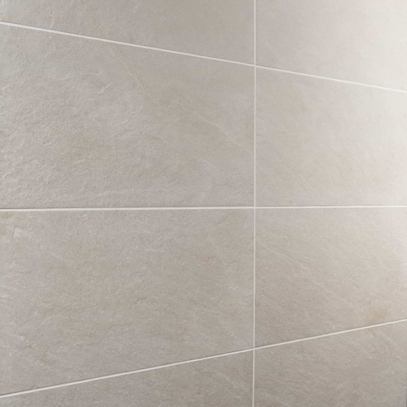 Era 12X24 Limestone Look Matte Porcelain Tile, Linen White