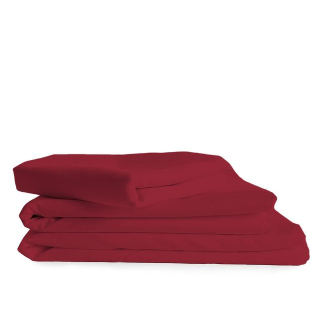 Ensemble de draps rafraîchissant et respirant Hotel Luxurious, Ensemble de draps pour très grand lit + 4 taies d, Rouge