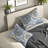 Reversible 6-piece Cotton Bedding Set, Floral Pattern, Blue, Full/queen