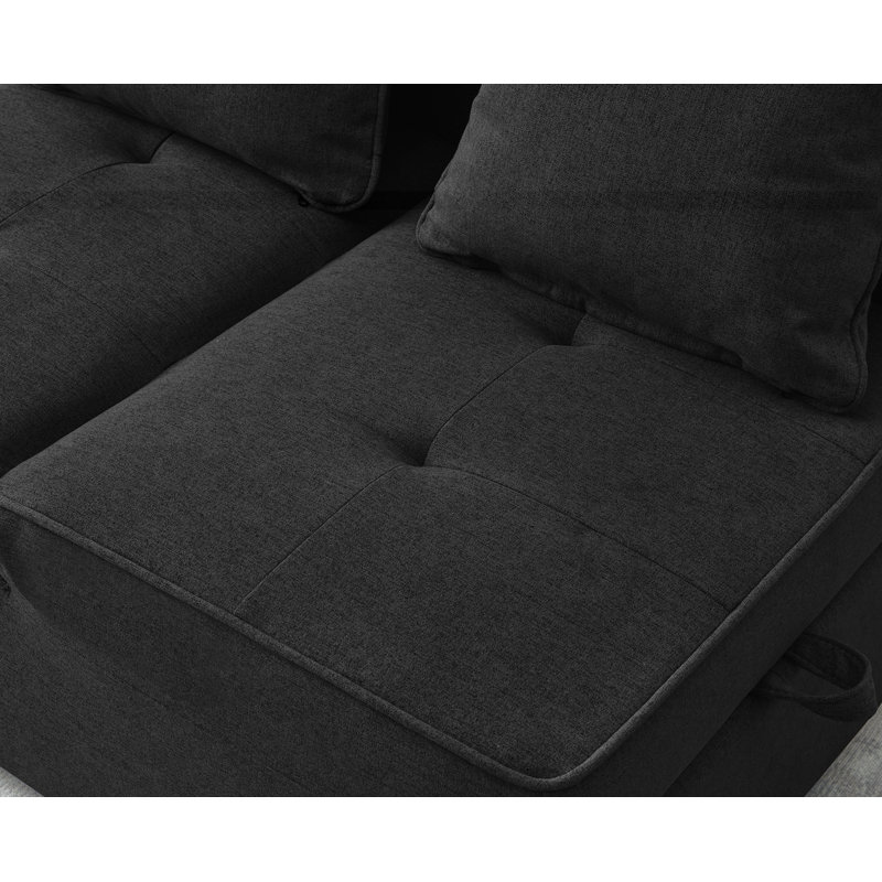 Fauteuil convertible 4 en 1, Noir