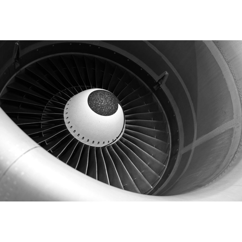 Close-up Of Jet Engine by Kickers - No Frame Art Prints on Canvas, 61cm H x 91cm W