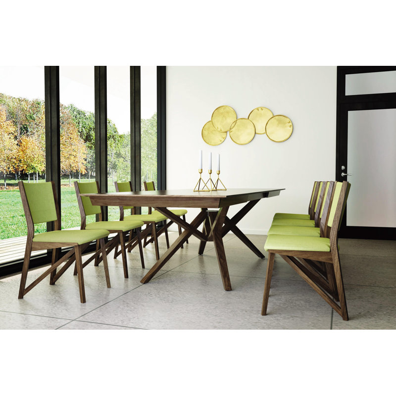 Exeter 48" Fixed Solid Wood Dining Table, 72" L x 48" W, Natural Walnut