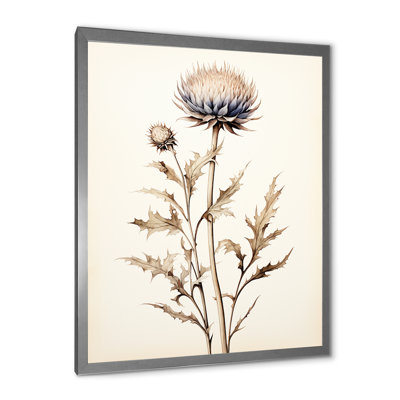 " Beige Thistle Flower Stillness I "