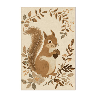 Soft Plush Fabiano Halloween Modern & Contemporary Abstract Area Rug in Beige – Beige Binding