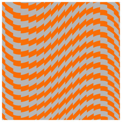 Couvertures d'illusion optique orange et gris