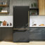 Congélateur inférieur espresso 31 po Forno Milano noir, machine à glaçons 17,2 pieds cubes, poignées en laiton antique-97749894