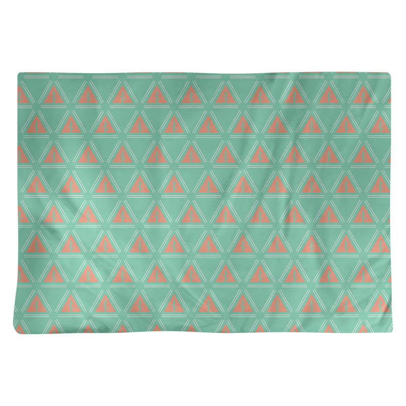 Récapitulatif de coton 18" classique à arbre minimaliste Barbra, Vert / Orange, Polyester