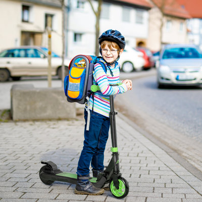 HOMCOM Electric Scooter for Kids Foldable Age 6+ Rear Brake 8 KM/H