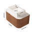 Meuble-lavabo mural rectangulaire en céramique 30 po en grain de bois naturel