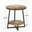 Table ronde rustique moderne, robuste, imperméable, résistante à l'usure et stable