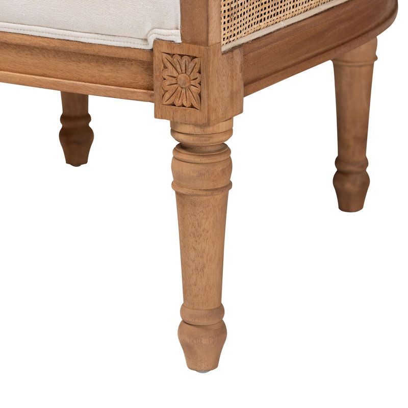 Binnu 26.4'' Wide Rattan and Bayur Wood Armchair, Brown