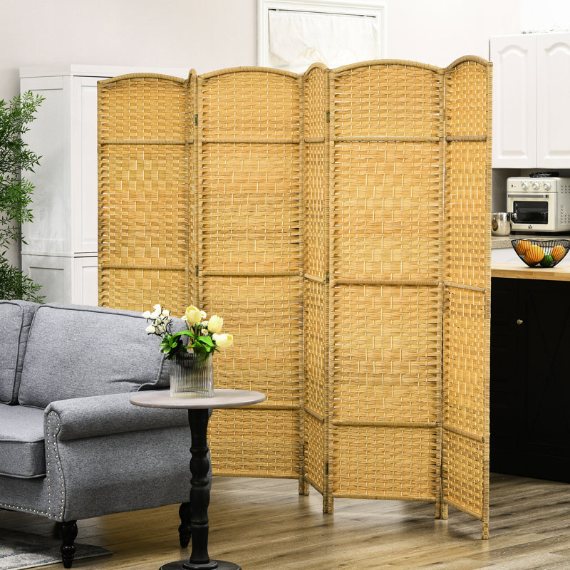 Bois naturel de 6 pi de hauteur - Pliable tissé à la main pour la chambre à coucher et le bureau